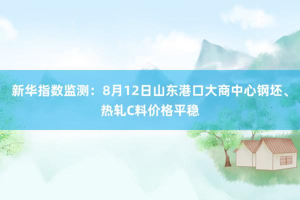新华指数监测：8月12日山东港口大商中心钢坯、热轧C料价格平稳