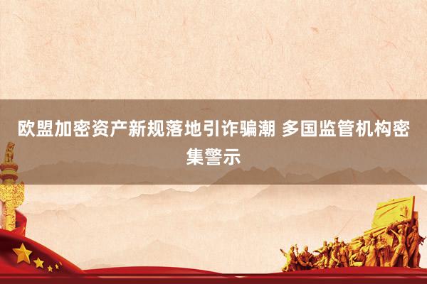 欧盟加密资产新规落地引诈骗潮 多国监管机构密集警示
