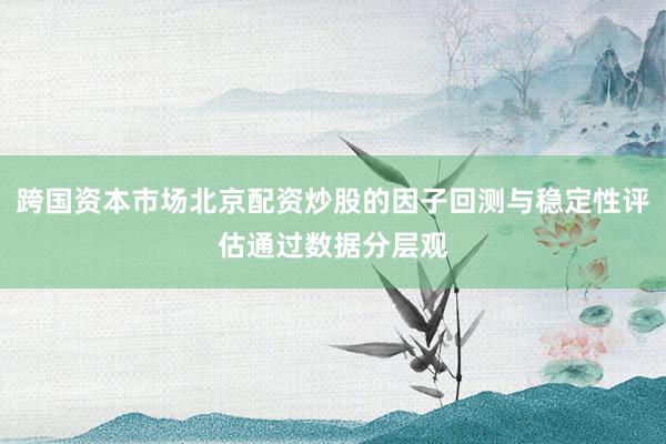 跨国资本市场北京配资炒股的因子回测与稳定性评估通过数据分层观