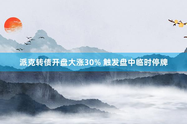 派克转债开盘大涨30% 触发盘中临时停牌