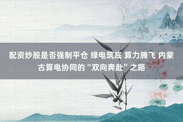 配资炒股是否强制平仓 绿电筑底 算力腾飞 内蒙古算电协同的“双向奔赴”之路