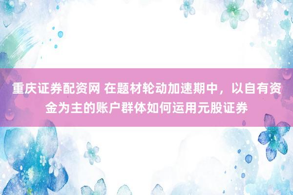 重庆证券配资网 在题材轮动加速期中，以自有资金为主的账户群体如何运用元股证券