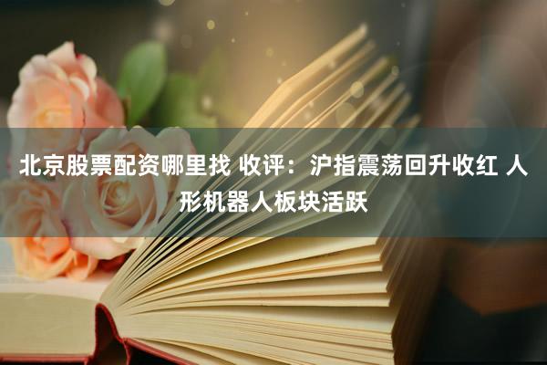 北京股票配资哪里找 收评：沪指震荡回升收红 人形机器人板块活跃